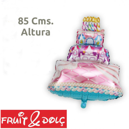 GLOBO TARTA ROSA 85Cms