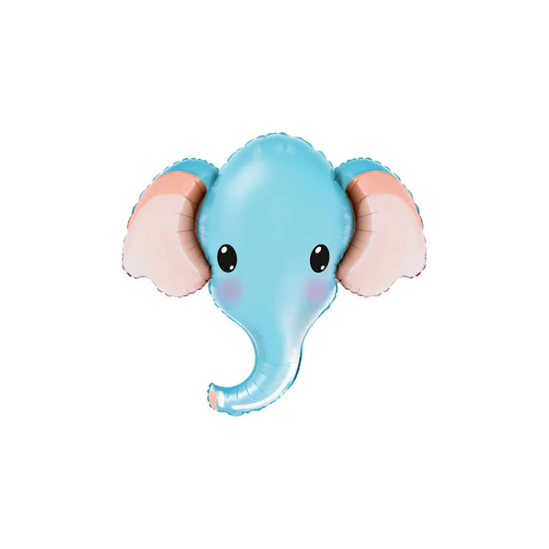 GLOBO CABEZA DE ELEFANTE AZUL  99 CMS