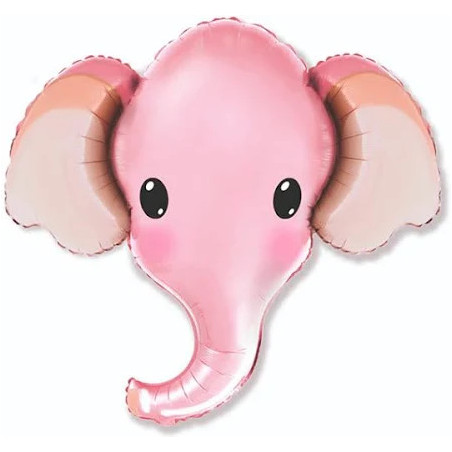 GLOBO CABEZA DE ELEFANTE ROSA  99 CMS