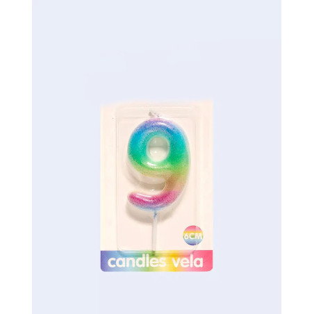 VELA ARCO IRIS NUMERO 9